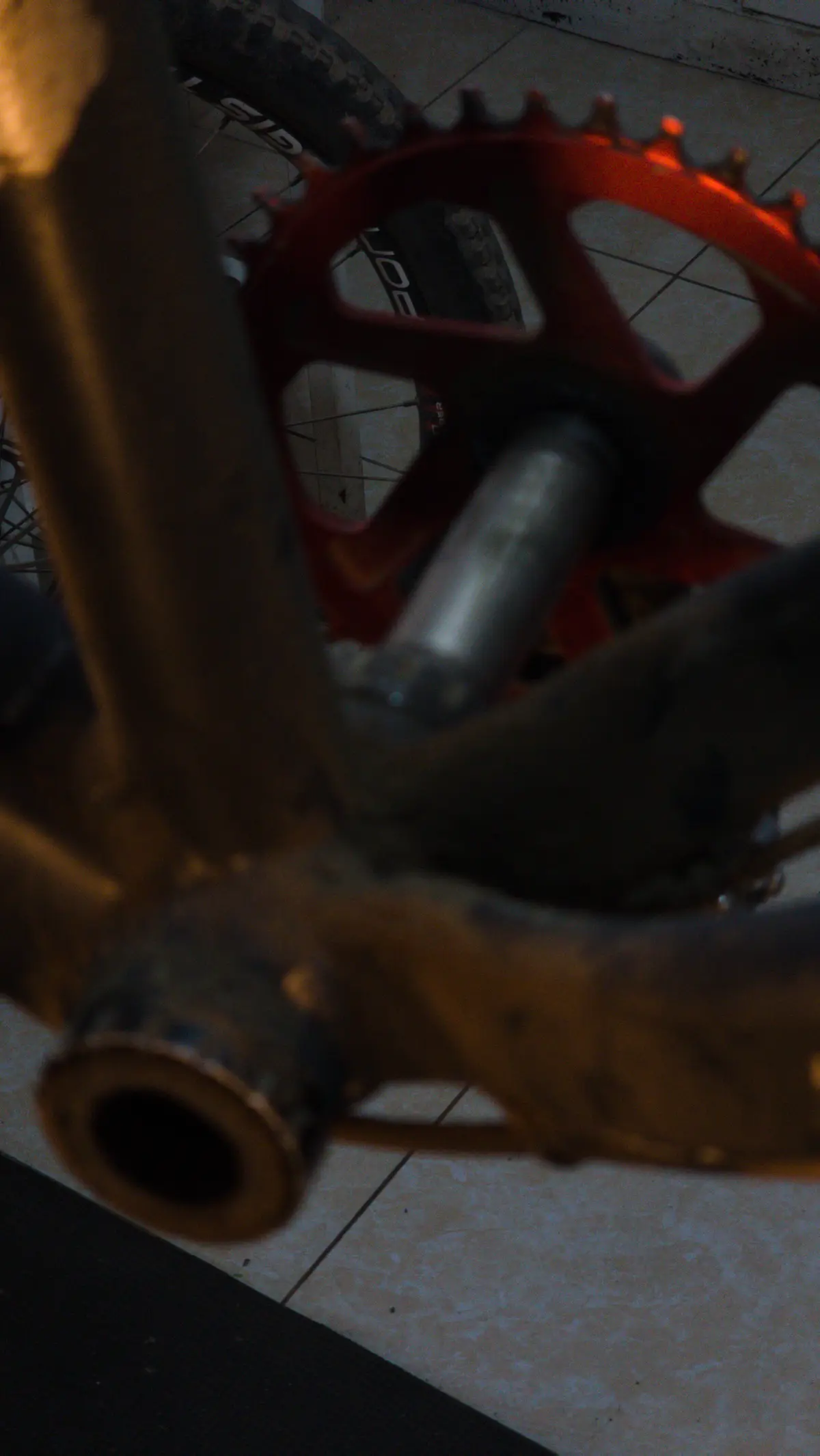 Eje de pedalier contaminado, origen frecuente del crujido — BikeLab Studio · Carlos Eduardo Ravello Joo
